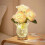 LED Color-Changing Rose Lamp Crystal Vase 1pc 1