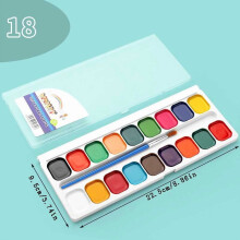 Halbtrockenes Aquarellfarben-Set für Kinder – Abwaschbare Künstlerbedarf-Artikel mit 12/14/18 Farben für kreativen Ausdruck und sauberes Malen