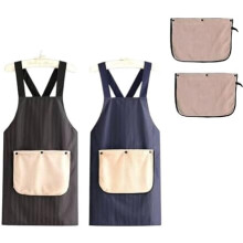 Unisex Cross-Back Apron with Pockets, Waterproof