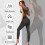 4 τεμάχια γυναικεία σετ γυμναστικής Pilates, αθλητικό σουτιέν με ριμπ λαιμόκοψη, 3