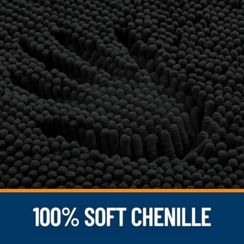 Chenille Bath Rug 20x20 Inch Non-Slip Absorbent 2