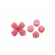 Cnaipí Criostail PS5/PS5Slim - Cnaipí D-Pad & Feidhme Athsholáthair DIY Ildaite, Cnaipí Gamepad Saincheaptha Trédhearcacha do Rialaitheoir
