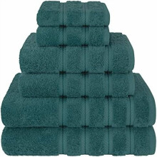 Luxuriöses 6-teiliges Handtuchset, bestehend aus 2 Badetüchern, 2 Handtüchern und 2 Waschlappen, 600 g/m², 100 % türkische Baumwolle,