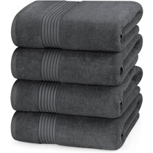 4er-Pack Badetücher, 69 x 137 cm, 100 % ringgesponnene Baumwolle, schnelltrocknend, hoch saugfähig, weiche Handtücher, ideal für den täglichen