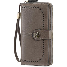 Portemonnees voor dames, leren creditcardhouder, opvouwbare portemonnee met polsbandje, clutch.