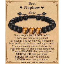 Bracelets de perles : les meilleurs cadeaux pour hommes et adolescents – Remise de diplôme, anniversaire, Noël, Saint-Valentin – Convient à