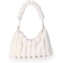Harige tas voor dames, Y2K pluizige schoudertas, tas van imitatiebont, harige draagtas