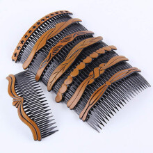 Pinzas de madera retro para el cabello, peinetas laterales para el cabello de mujer, sujetacolgadores para coletas, accesorios de peinado