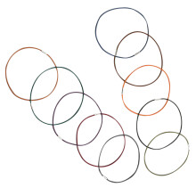 Lot de 10 élastiques pour carnets de voyage, porte-stylos et accessoires d'extérieur Worgeous, en nylon, réglables et extensibles.