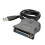 Καλώδιο παράλληλης θύρας USB2.0 σε 25 ακίδες DB25 Καλώδιο προσαρμογέα παράλληλου 1
