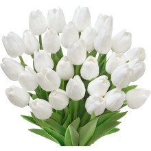 30 tulipani artificiali multicolore in PU – Fiori finti dall'aspetto realistico per decorazioni di casa, ufficio, matrimoni, Pasqua e festa della