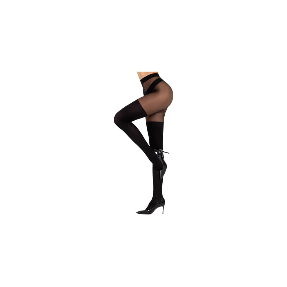 Goth Faux Thigh High Tights Mock Over the Knee Sweater Socks Women Sexy Stockings