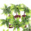 Mini decor palmier de cocos, plastic, 24 buc 3