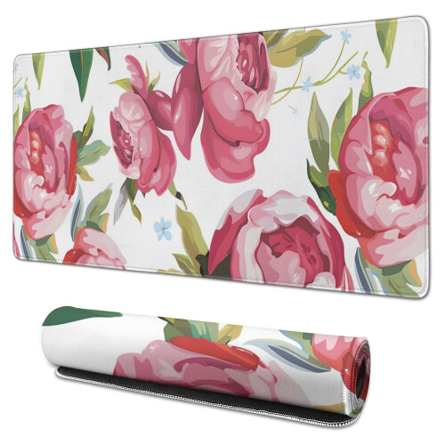 Mousepad impermeável e antiderrapante com estampa de peônia arbustiva.