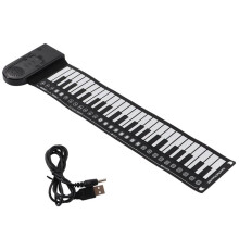 Sähköinen kosketinsoitinpiano, rullattava, aloittelijoille, kokoontaitettava, 49 kosketinta, elektroninen