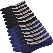 Chaussettes invisibles authentiques pour hommes, chaussettes basses en coton avec semelles antidérapantes, idéales pour les mocassins et les