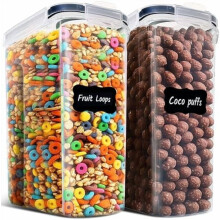 Vorratsdosen-Set für Getreide (6,3 l / 6,7 qt) – Luftdichte Lebensmittelaufbewahrung mit Deckeln, Vorratskammer-Organizer für Reis, Zucker, Mehl