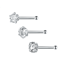 DESIGNICE 4 PCS Nose Studs,Designed for Comfort Nose Jewelry,Casual and Formal Wear Nose Hoop,Style 6