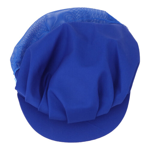 Elastic Chef Cap Kitchen Cooking Hat Hair Nets for Men Blue Mesh Working Hat