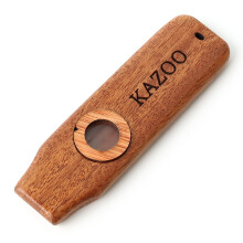Holz-KAZOO mit fünf Membranflöten, Membranmundstück, Kazoos, Musikinstrumente