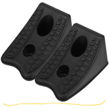 FRCOLOR wheel chock wedge vehicle stopper black 2 pcs