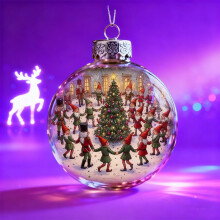 Adornos navideños colgantes de acrílico 2D, juego de 12 colgantes irrompibles para árbol, ideales para decoración navideña, etiquetas de regalo