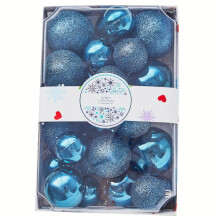 Juego de 42 adornos clásicos de color sólido - Ideal para árboles y decoraciones navideñas, plástico duradero, forma redonda