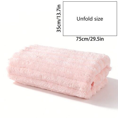 Ensemble de 2 serviettes en velours doux et absorbants 75 x 35 cm 2