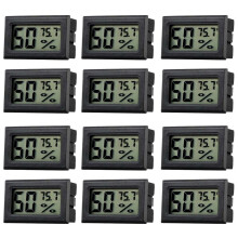Digital Electronic Thermometer Hygrometer, Mini Fahrenheit () LCD Display 12PCS
