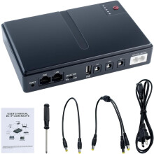 Mini DC UPS záložná batéria pre router/modem/kameru – výstup 5V/9V/12V, kompatibilná s externou batériou