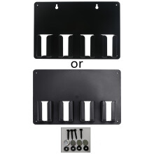 Soporte de pared para guardar cortadoras de pelo de barbero, ideal para salones de belleza.