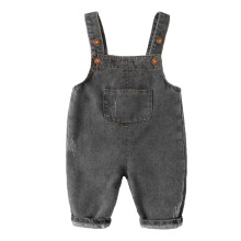 Ediodpoh Baby Denim Overalls Spring and Autumn Baby 0 3 Years Old Fashion Pants Boy Cute Pants Suspender Trousers Pants for Kids Black 12-18 Months