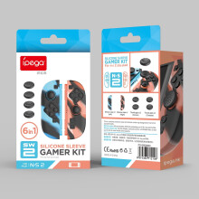 Étui en silicone IPEGA compatible avec les manettes Nintendo Switch2 (avec grips pour joysticks) – Souple, anti-rayures, antichoc et ergonomique