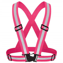 Reflective Running Vest Pink Adjustable Safety Vest