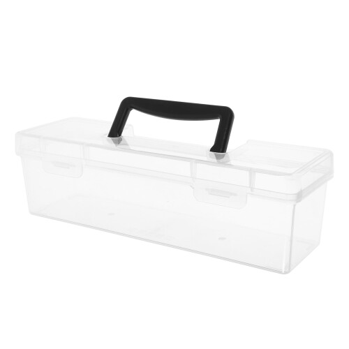 Multifunctional Toolbox Stackable Bolt Craft Organizer and Storage Black