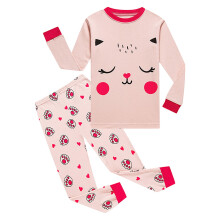 Barn Småbarn Pojkar Flickor Pyjamas 2PCS Set Tecknat Mönstrat Nattkläder Casual Lösa Pyjamasset Storlek 11Y-12Y