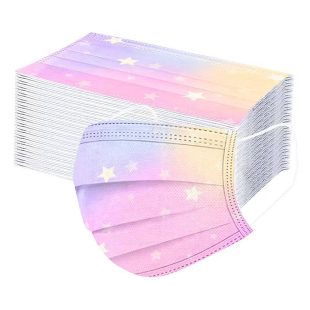 Face Mask,Starry Gradient Design Dust Mask,Suitable For Children And Adults Masks Disposable 9338982287715