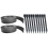 1 Set Black PE Landscape Edging for Garden Borders Edging L-shaped Style 1