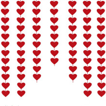 Set di striscioni decorativi a forma di cuore in tessuto non tessuto, 80 pezzi