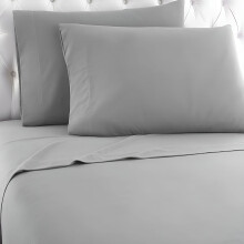 AUQ Winter Flannel 100% Cotton King,Gray Pillow Case SET