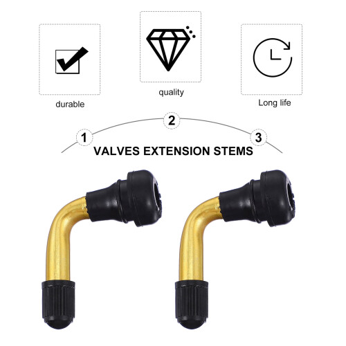 10pcs Practical Angled Bent Motorcycle Tire Tyre Valves Useful Extension Adapter 2