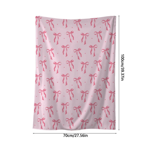 Pluche flanellen plaid met strik 2