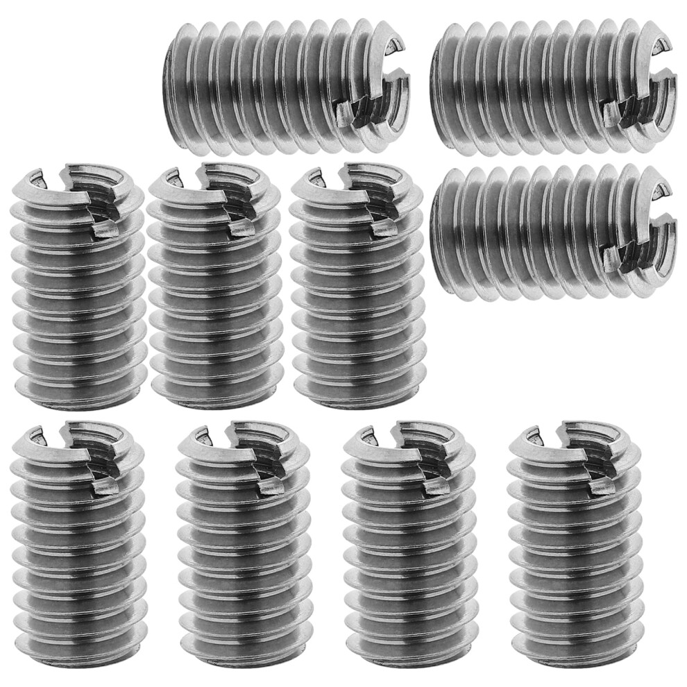10 Pcs Thread Repair Inserts Threaded Sleeves Assorted Thread Inserts Kit Thread Inserts Thread Reinforce Repair Tool Thread Slotted Inserts 9338982619752