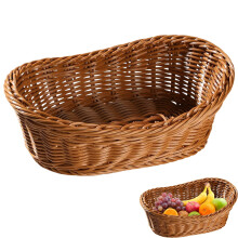 Wicker Bread Basket,Handwoven Storage Basket for Fruit Basket Vegetables Cosmetics in Home Restaurant & Bakery