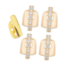 5Pcs Rapper Costume Mouth Grillz Gifts Photography Prop Tooth Cap Gap Grillz Gold