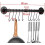 Pot Rack Wall Mounted 23.7 Inch with 10 Hooks Black 2