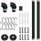 Pot Rack Wall Mounted 23.7 Inch with 10 Hooks Black 6