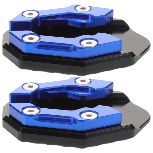 2pcs Motorcycle Kickstand Pads Side Stand Cushion Support Plate Extension Pad
