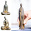 Iron Zazen Buddha Statue, Rustic Finish, 1 Piece 3