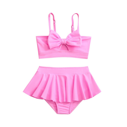 Σετ Μαγιό Mommy & Me Pink – Μπικίνι δύο τεμαχίων με φούστα μαγιό για κορίτσια, Μαγιό 1